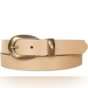 Lucky Brand Sculpted Buckle Set Leather Belt | Size Large